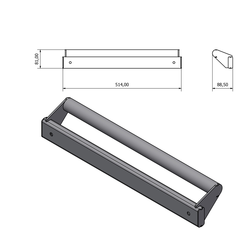 Frame for mobile workbench 186cm (triple)