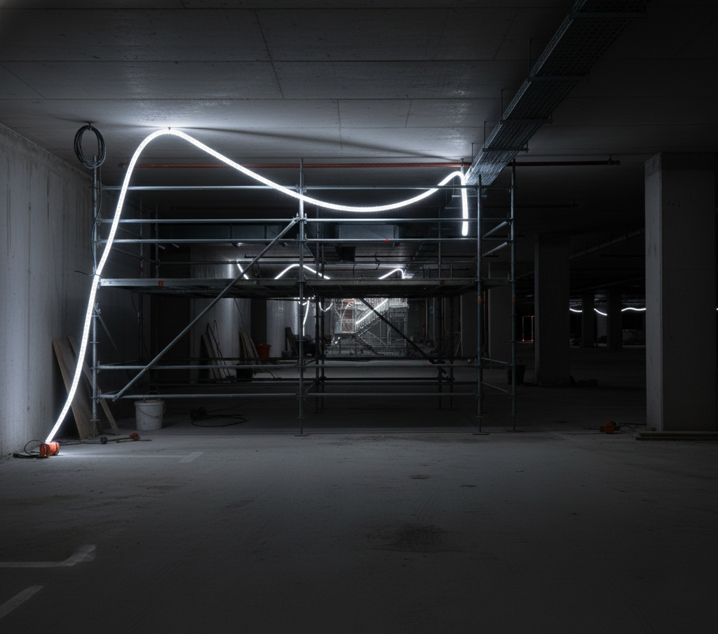 Fluxon LED rope light on reel 25 metres