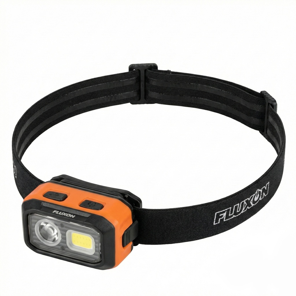 Fluxon hoofdlamp dual power